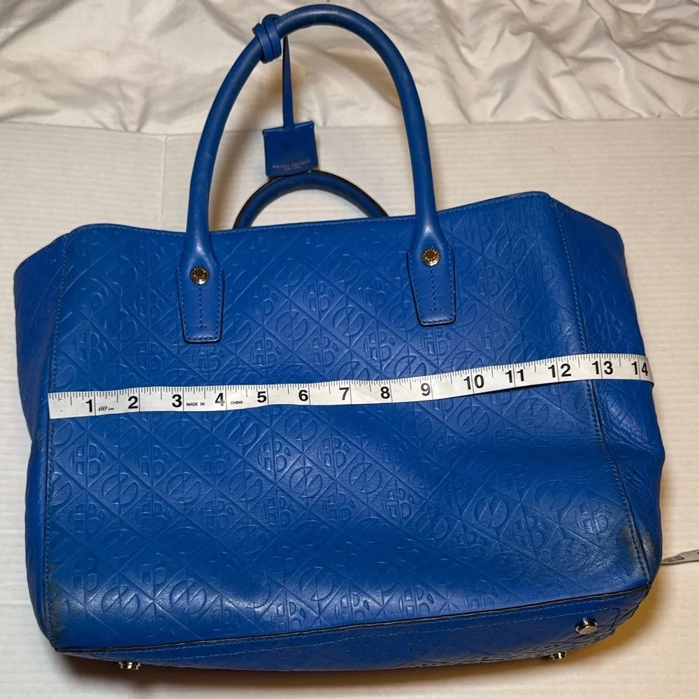 Henri Bendel Empire Tote Bag Purse Blue